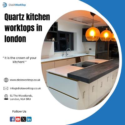 black quartz worktop| +44 020 83685555 | DialAWorkTop